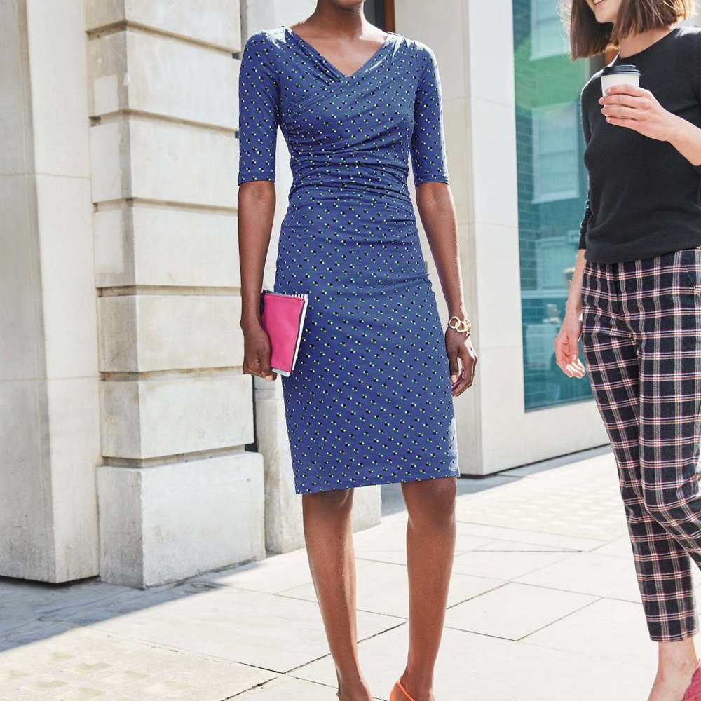 Boden Rita Ruched Jersey dress